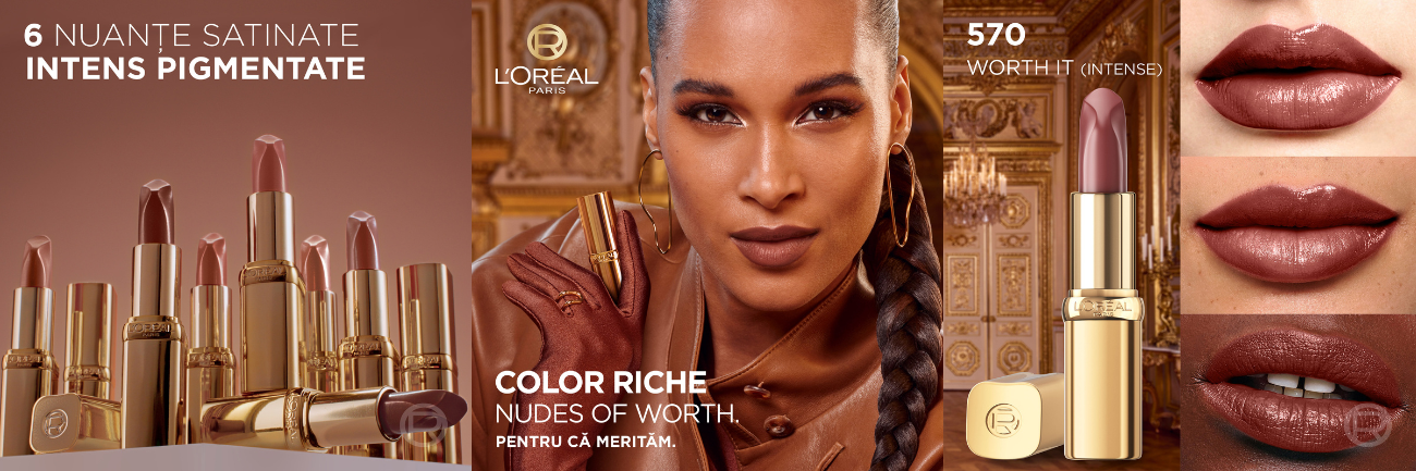 Ruj satinat Color Riche Nudes of Worth Loreal Paris